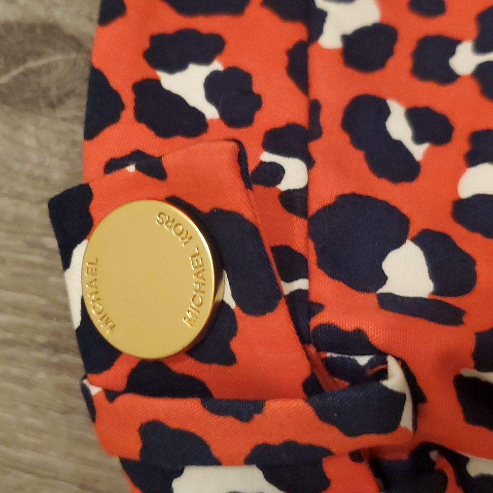 Michael Kors red leopard ankle pants - Picture 3 of 4